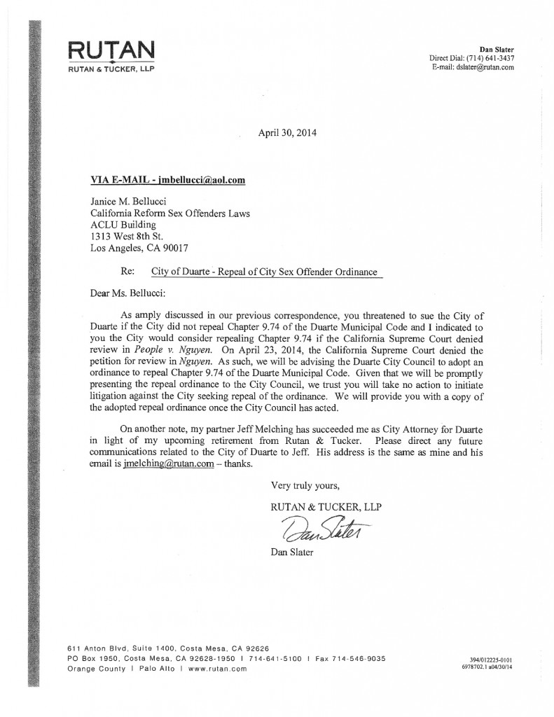 Duarte - Repeal - April 2014